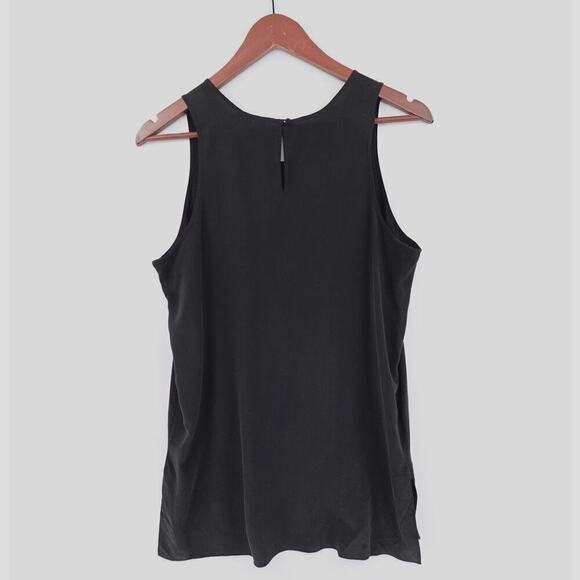 The Reset R-LABEL Silk Tank Top Womens Small Black Lagenlook Minimalist - Picture 3 of 13